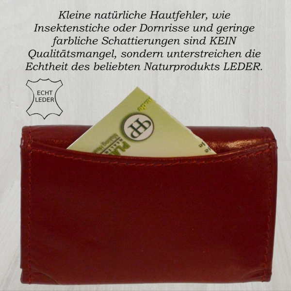 Hübsche Elegante Kleine Mini Börse Damen Kinder Geldbeutel Echt Leder Rot